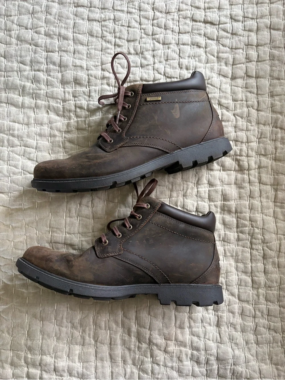 Rockport Men’s Brown Leather Boots size 10.5